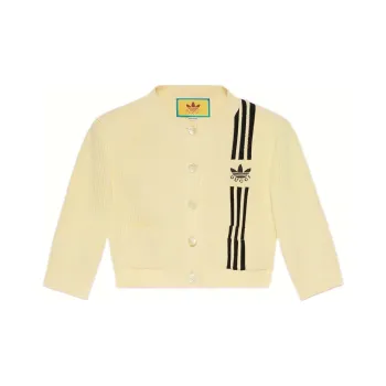GUCCI X Adidas Cropped Cardigan Yellow