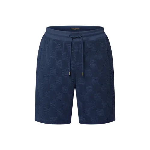 LOUIS VUITTON Damier French Terry Cotton Blend Shorts