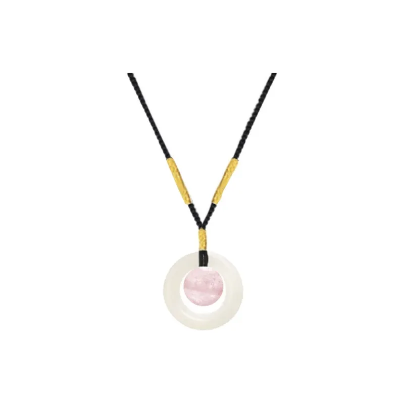 Blooming Petals White Jade Bodhi Necklaces Unisex-0