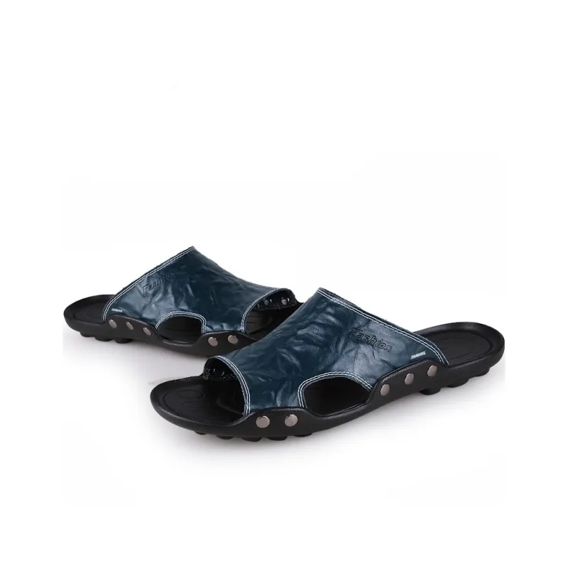 King Jinmai Slide Slippers Unisex Blue/Black/Brown/Blue-13