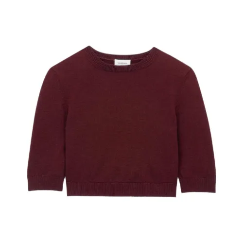 SAINT LAURENT SS25 Sweater Women's Burgundy