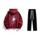 Clothing Set (Burgundy Sweatshirt+Black Casual Pants)