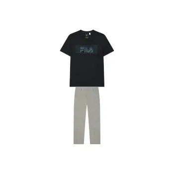 FILA Casual Sportswear Men Jet Black+Taupe