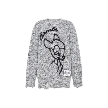 MO&CO Sweaters Women's Black White Multicolor