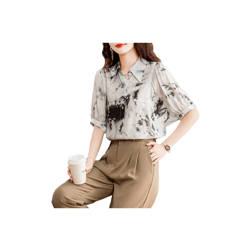 KAISER Shirts Women's Ink Wash Painting-0