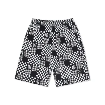 MLB Checkerboard New York Yankees Casual Shorts Unisex Charcoal Gray