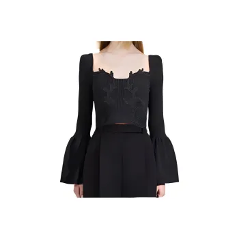 Self portrait FW22 Loose Fit Knitwear Women's Black