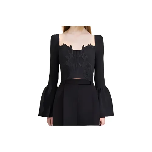 Self portrait FW22 Loose Fit Knitwear Women's Black