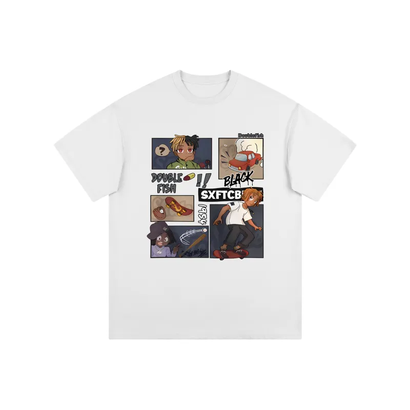 DOUBLEFISH Short Sleeved T Shirts Unisex-3