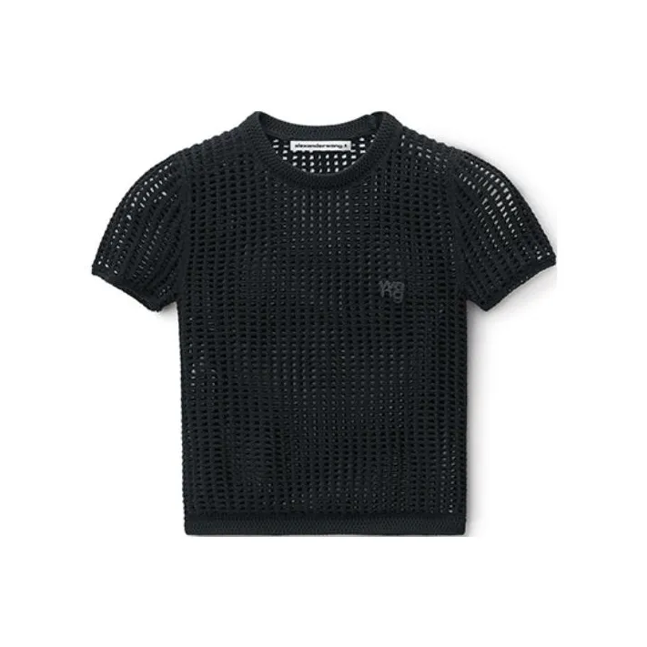 Alexander Wang Open knit Cropped Top-0