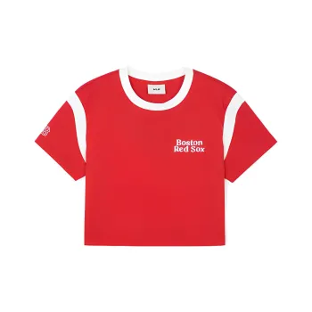 MLB Drop Shoulder Sleeve T Shirt Women's Red