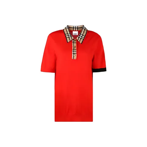 Burberry Polo Shirts Women's Red
