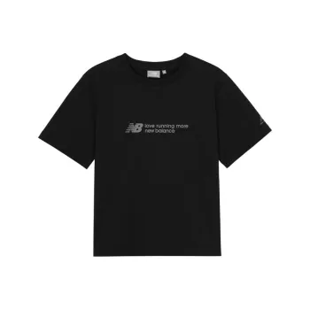 New Balance Set in Sleeve T Shirt Women's Black