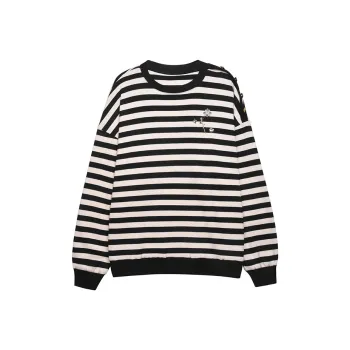 PP Knitwear Women's Black White Stripes