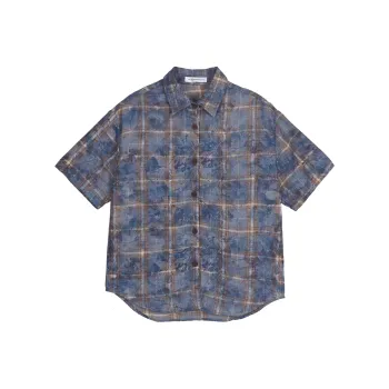 ZUOBEIKA Shirt Women's Blue Coffee