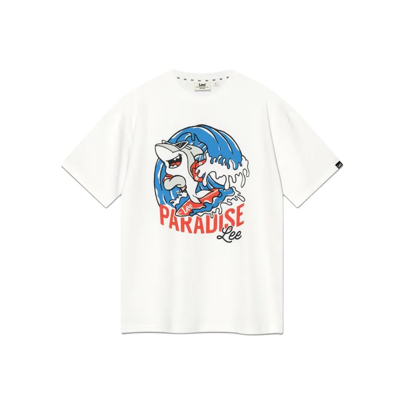Lee Drop Shoulder Sleeve T Shirt Women's White-0