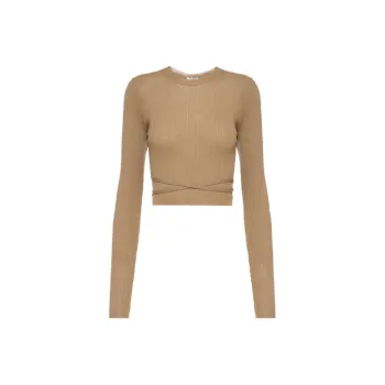 MIU MIU SS21 Knitwear Women's Camel Brown