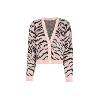 Alessandra Rich Sequin-Embellished Cropped Cardigan