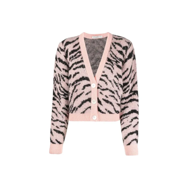Alessandra Rich Sequin-Embellished Cropped Cardigan-0