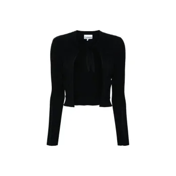 GANNI Ribbed Tie fastening Cardigan