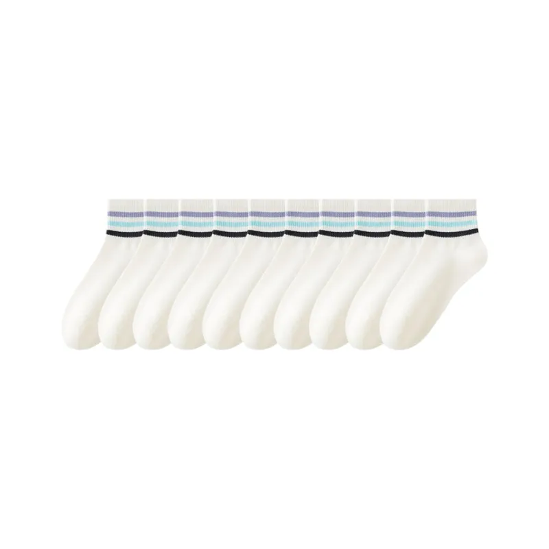 Cotton Gene Mid-Calf Socks Women's 5 Pack-107