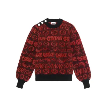 GANNI Cashmere Sweater Women's Red
