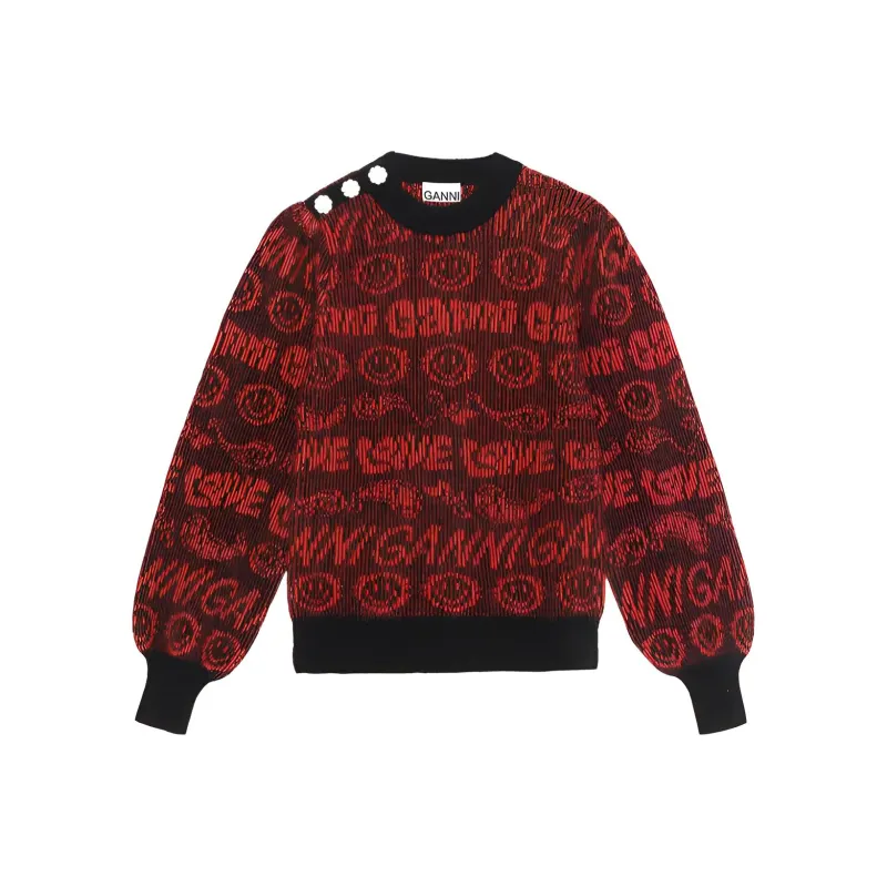 GANNI Cashmere Sweater Women's Red-0