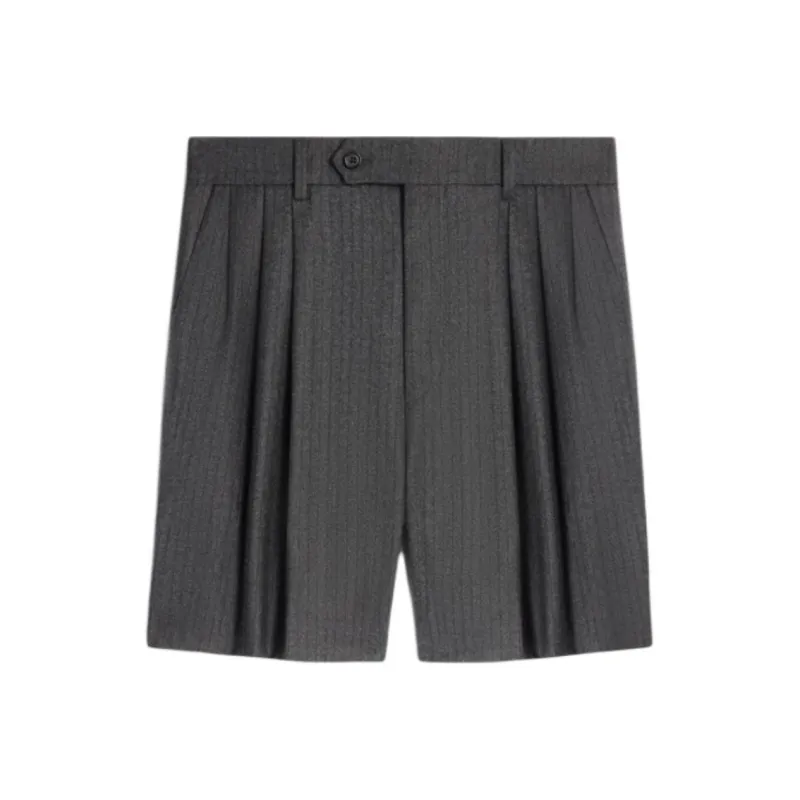 CELINE Men's Shorts In Cashmere And Wool Flannel-0