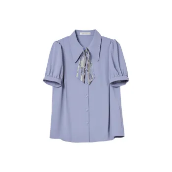 Mambe Shirt Women's Light Twilight Blue Purple