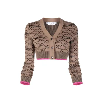 OFF-WHITE FW22 Fitted Knitwear Spring And Autumn Women's Brown