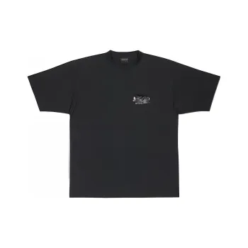 Balenciaga FW22 T Shirt Women's Black Loose Fit Style