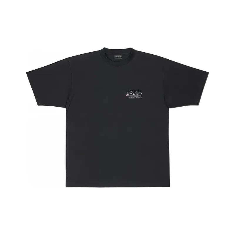 Balenciaga FW22 T Shirt Women's Black Loose Fit-0