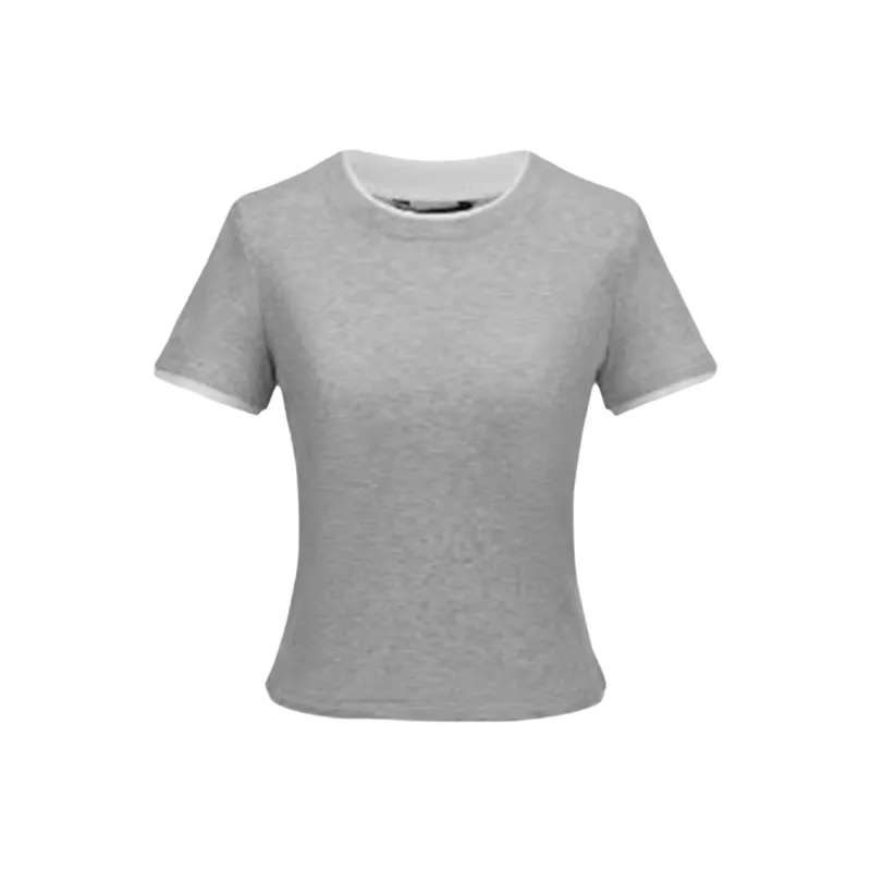 URBAN REVIVO Regular T Shirt Women's Cool Gray-0