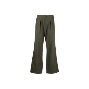 GR10K Pleat detailing Cotton Wide leg Trousers