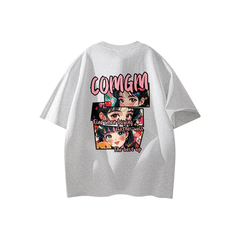 Caramella Drop Shoulder Sleeve T Shirt Unisex White-7