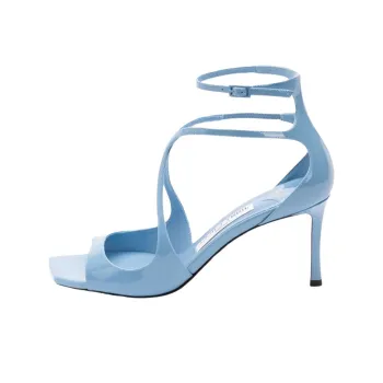 Jimmy Choo Azia One Strap Sandals 7.5cm Women's Sky Blue