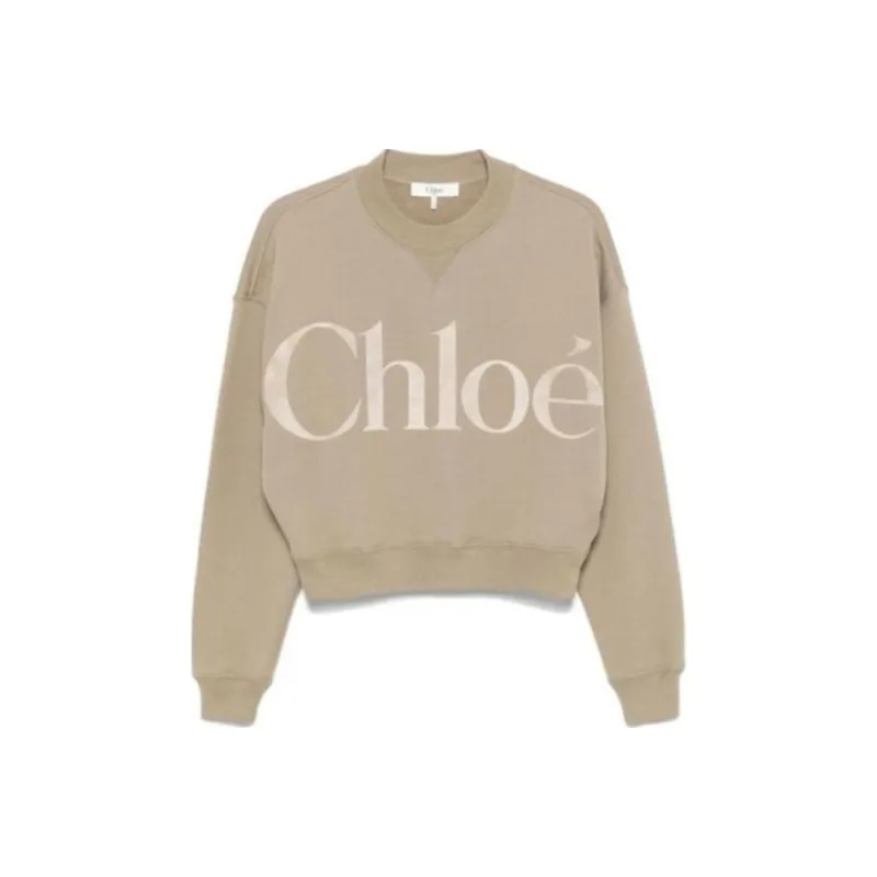Chloé Logo Detailed Crewneck Sweatshirt-0