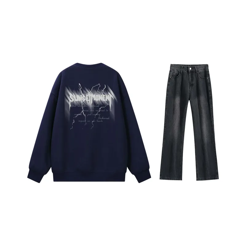 SUNSETMONENT Sweatshirt Set Unisex-15