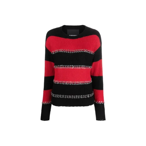 Patrizia Pepe Piercing detail Striped Jumper