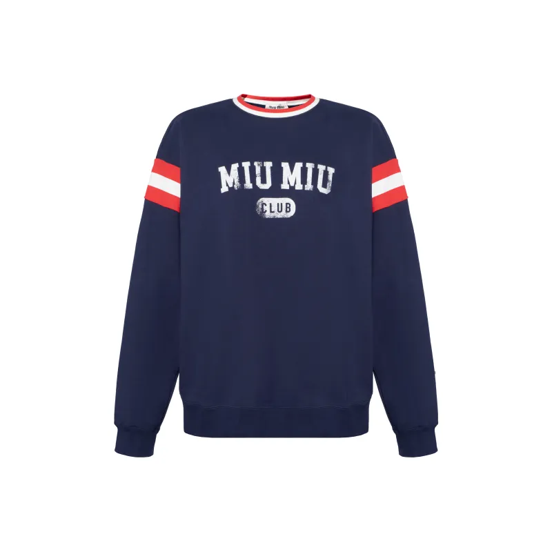 MIU MIU Logo Printed Crewneck Sweatshirt-0