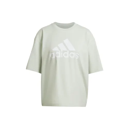 Adidas Drop Shoulder Sleeve T Shirt Women's Linen Green