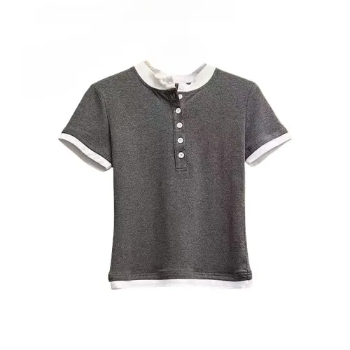 GOSO Set in Sleeve T Shirt Women's Gray