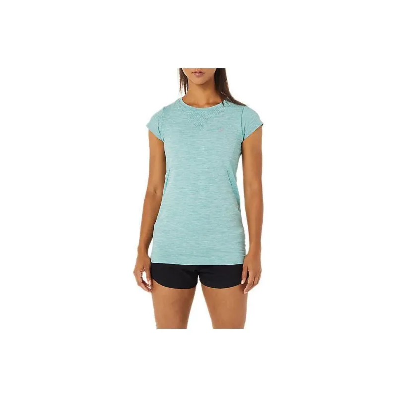 Asics Race Seamless Short Sleeve Top T Shirt Women's Blue-0