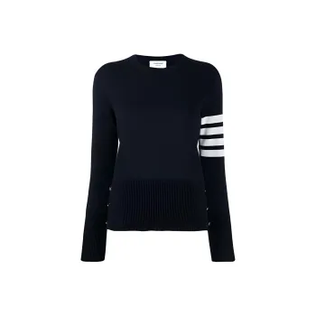 THOM BROWNE 4 Bar Crewneck Knitted Jumper