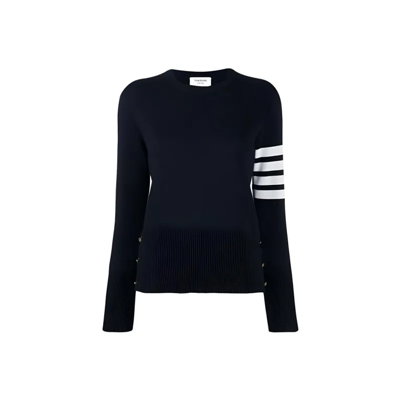 THOM BROWNE 4 Bar Crewneck Knitted Jumper-0