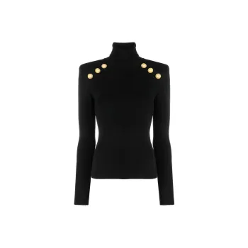 BALMAIN Button Detailed Knitted Jumper