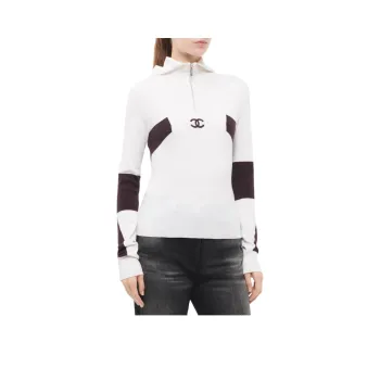 CHANEL COCO NEIGE Series 24N Neige Skiing Collection Sweater Women's White
