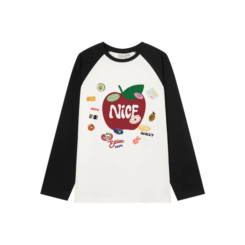 EPTISON WOMAN Raglan Sleeve T Shirt Women's White & Black-0
