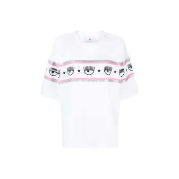 CHIARA FERRAGNI Eyelike Logo-tape T-shirt