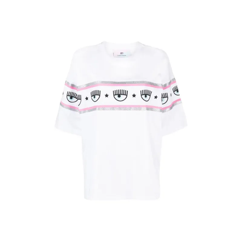 CHIARA FERRAGNI Eyelike Logo-tape T-shirt-0
